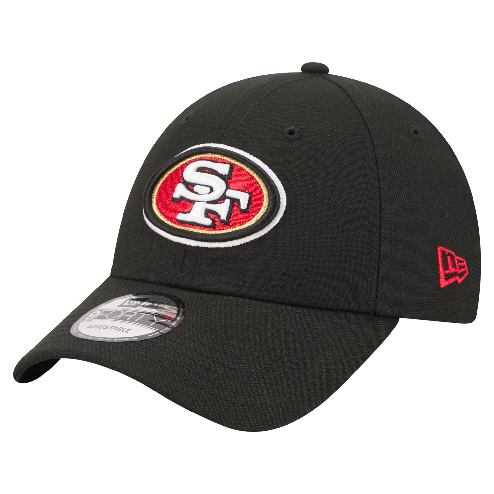 Men's New Era  Black San Francisco 49ers Core Team 9FORTY Adjustable Hat