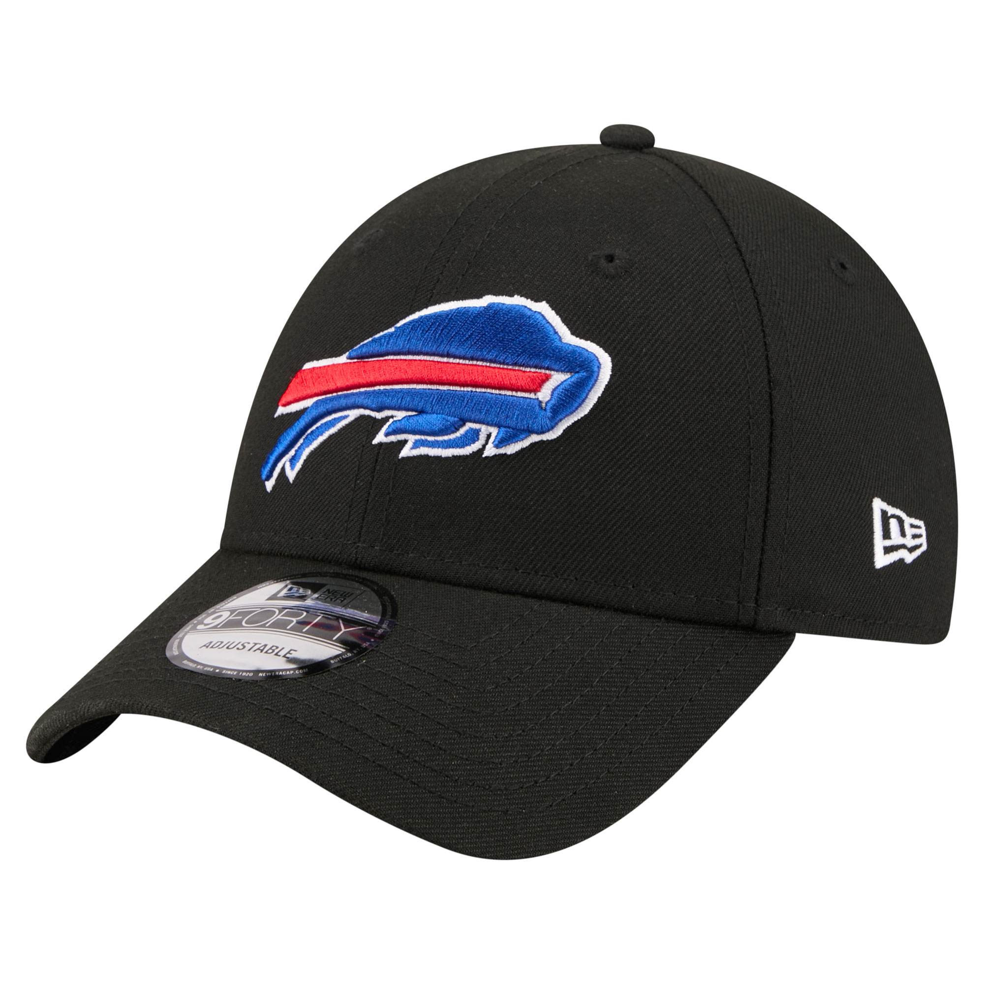 Men's New Era  Black Buffalo Bills Core Team 9FORTY Adjustable Hat