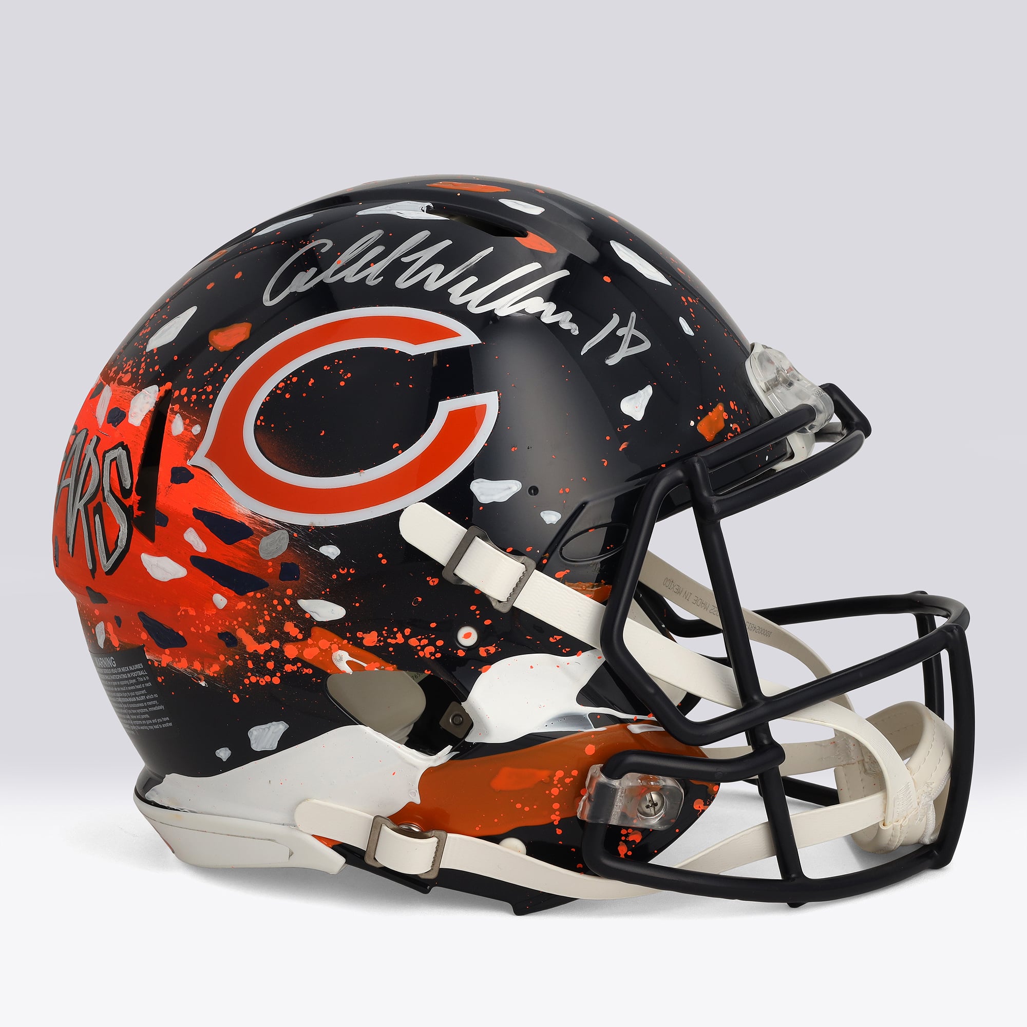 Caleb Williams Chicago Bears Autographed Riddell Speed Authentic Helmet Art by King Saladeen - Limited Edition #1/1 - WN55916513