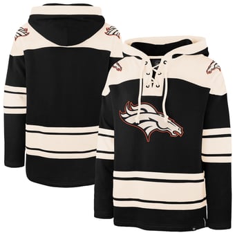 Men's '47 Black Denver Broncos Superior Lacer Hoodie