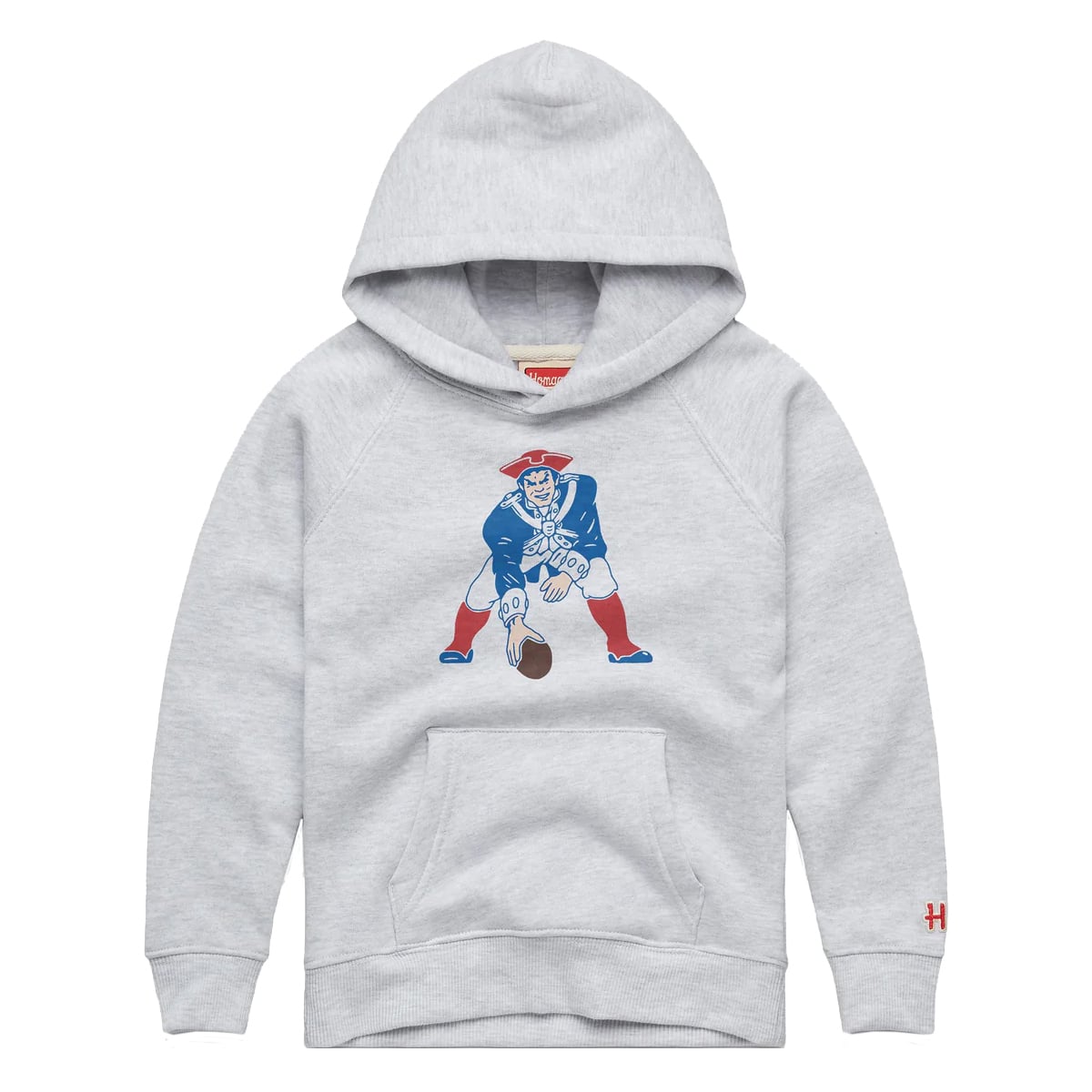 Youth Homage Ash New England Patriots 1979 Tri-Blend Hoodie