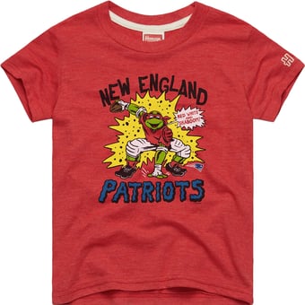 Youth Homage Raphael Red New England Patriots TMNT Tri-Blend T-Shirt