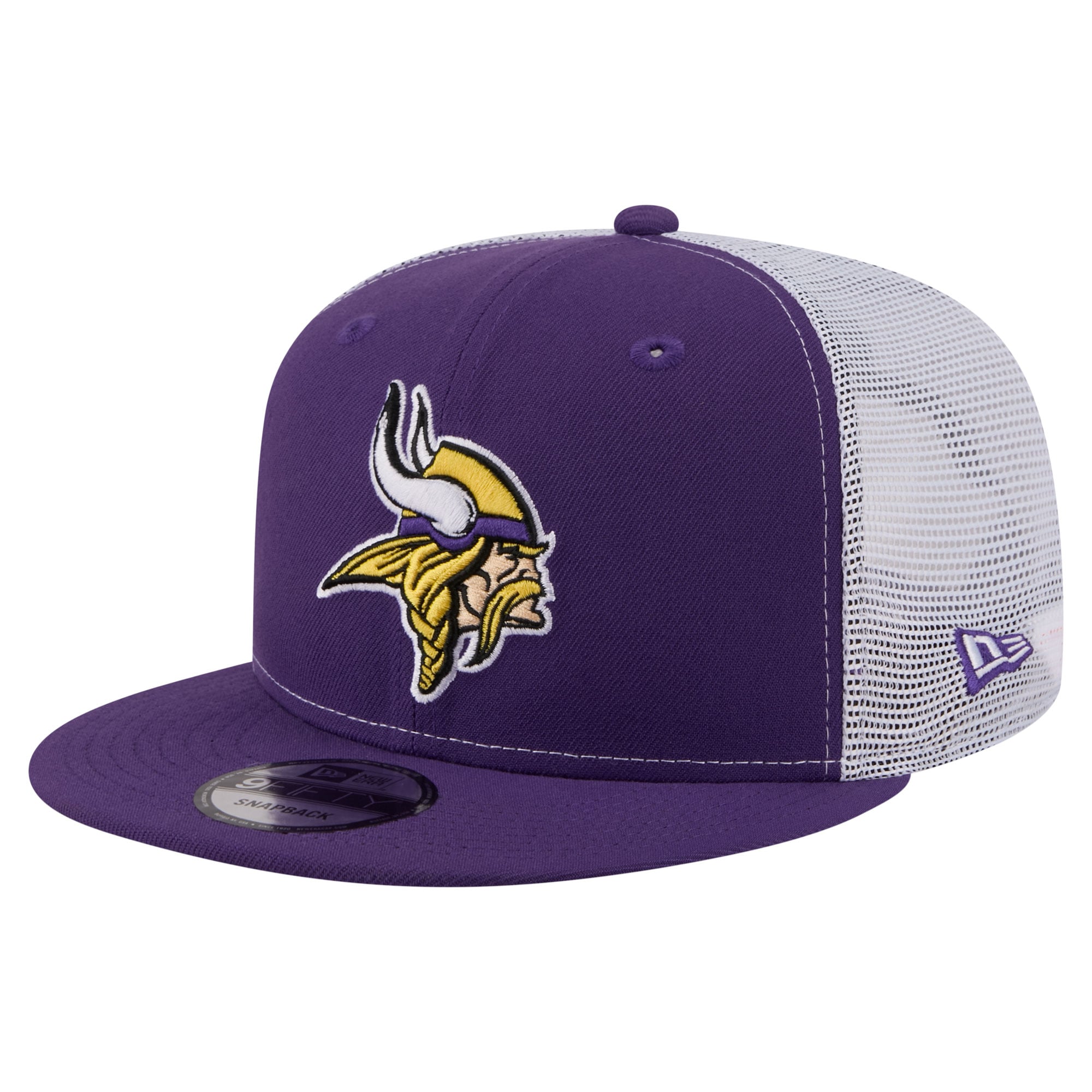 Men's New Era  Purple Minnesota Vikings Core Team 9FIFTY Trucker Snapback Hat