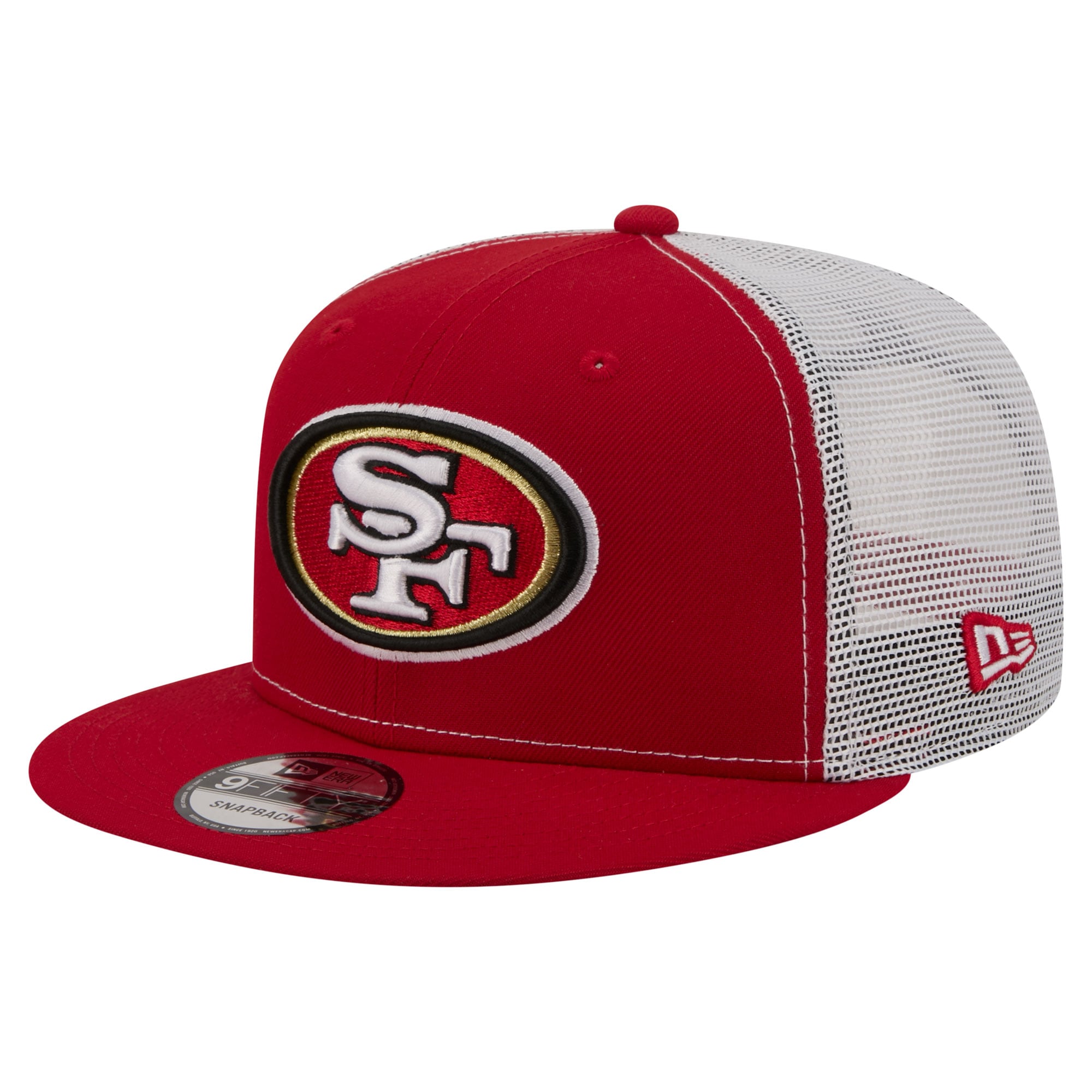Men's New Era  Scarlet San Francisco 49ers Core Team 9FIFTY Trucker Snapback Hat