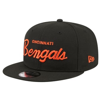 Men's New Era  Black Cincinnati Bengals Core Team Script 9FIFTY Snapback Hat