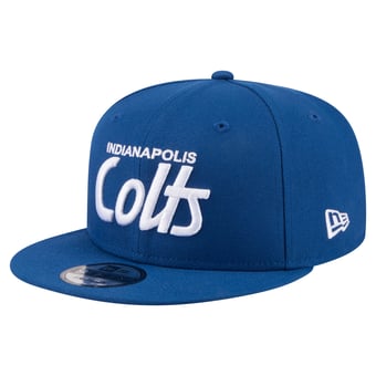 Men's New Era  Royal Indianapolis Colts Core Team Script 9FIFTY Snapback Hat