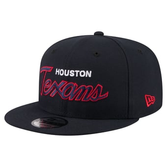 Men's New Era  Navy Houston Texans Core Team Script 9FIFTY Snapback Hat