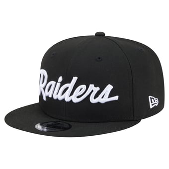 Men's New Era  Black Las Vegas Raiders Core Team Script 9FIFTY Snapback Hat