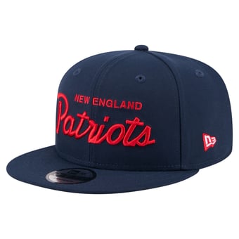 Men's New Era  Navy New England Patriots Core Team Script 9FIFTY Snapback Hat