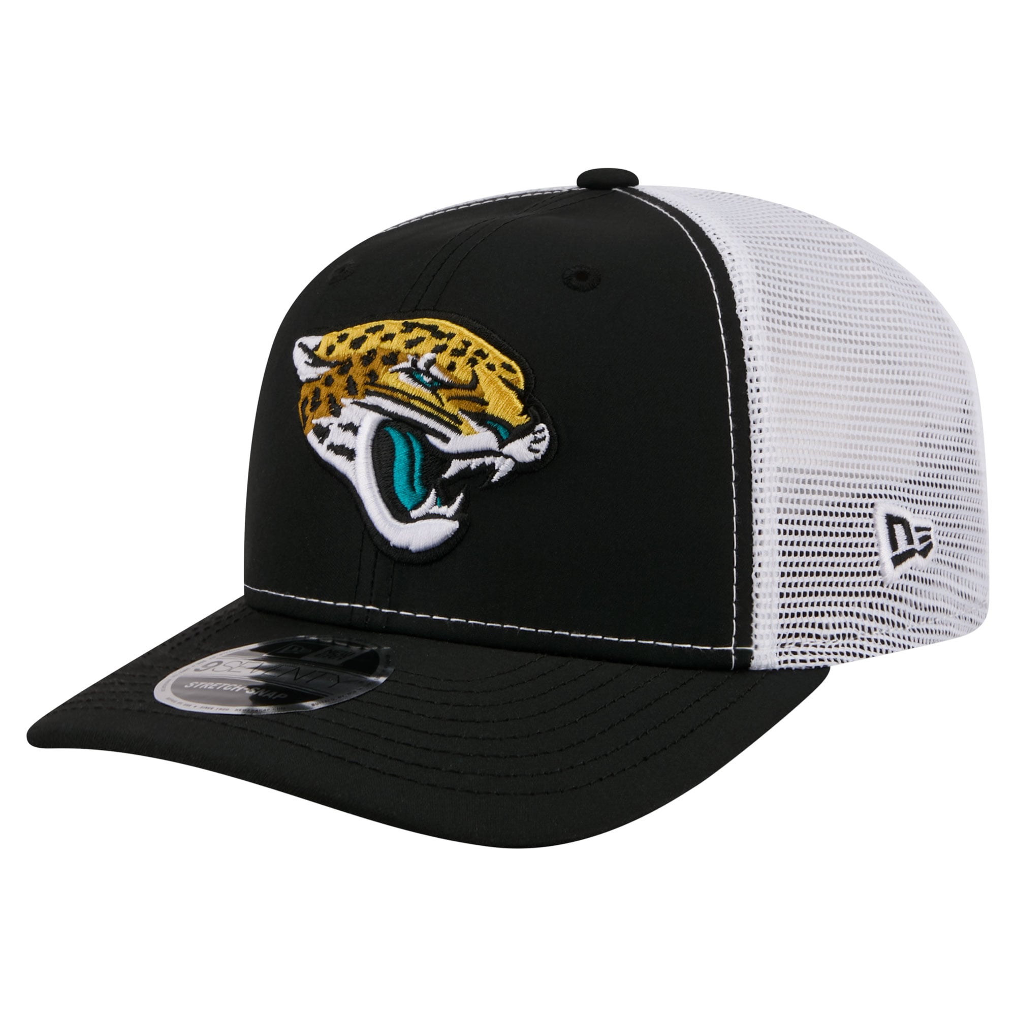 Men's New Era  Black Jacksonville Jaguars 9SEVENTY Trucker Adjustable Hat