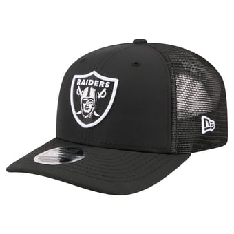 Men's New Era  Black Las Vegas Raiders 9SEVENTY Trucker Adjustable Hat
