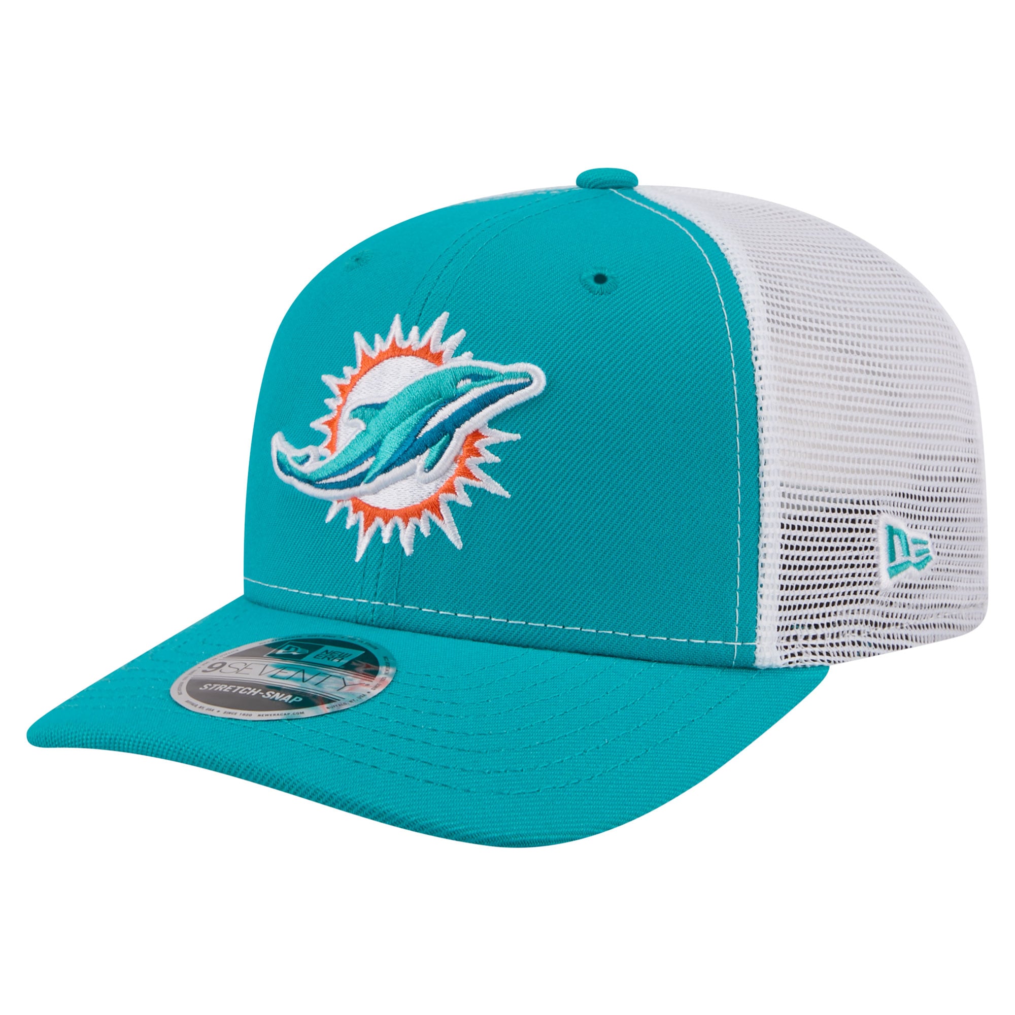 Men's New Era  Aqua Miami Dolphins 9SEVENTY Trucker Adjustable Hat