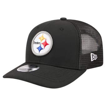 Men's New Era  Black Pittsburgh Steelers 9SEVENTY Trucker Adjustable Hat