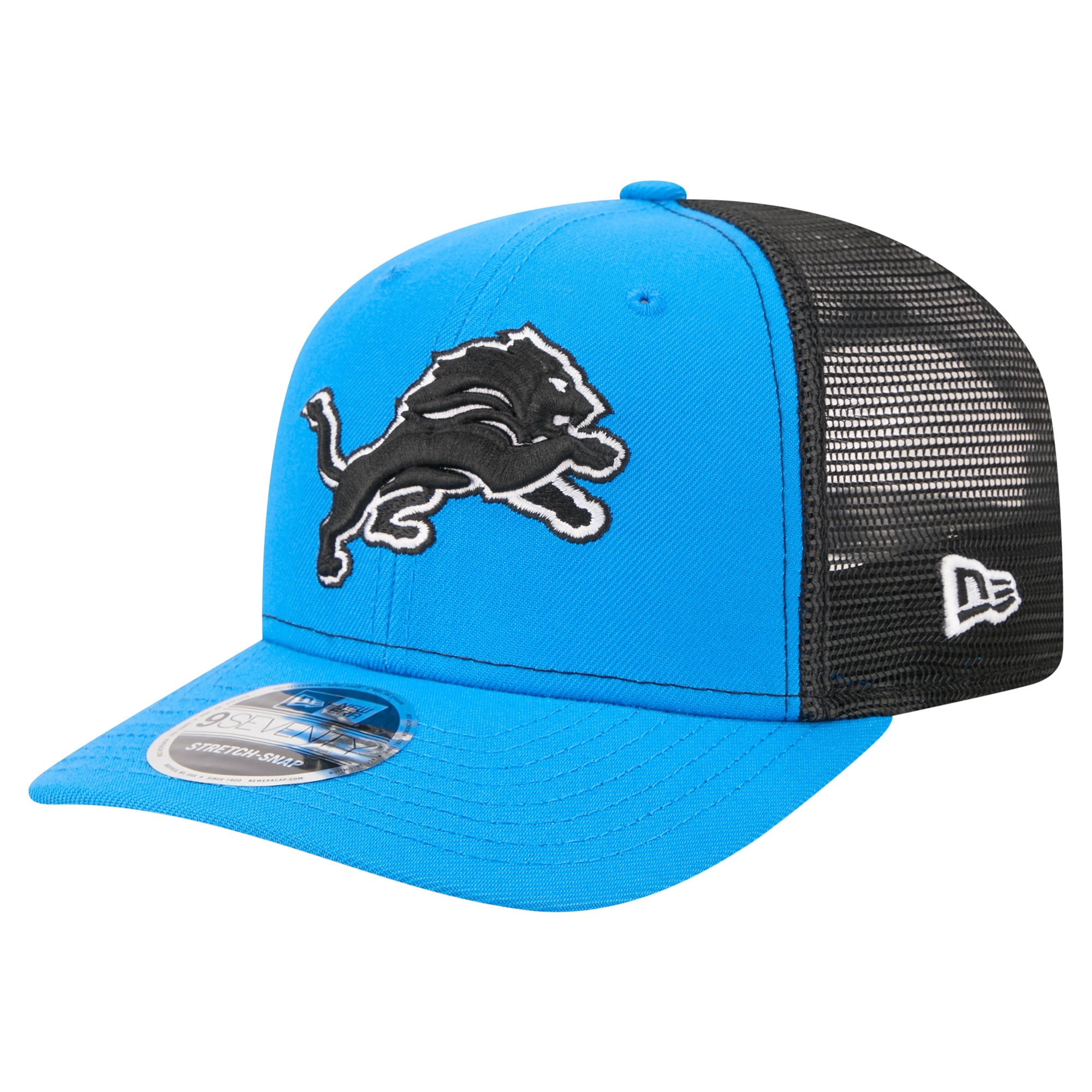 Men's New Era  Blue Detroit Lions 9SEVENTY Trucker Adjustable Hat