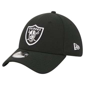 Men's New Era  Black Las Vegas Raiders Core Team 39THIRTY Flex Hat