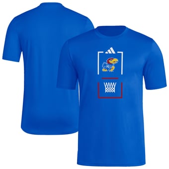 Men's adidas  Royal Kansas Jayhawks On-Court Pregame T-Shirt