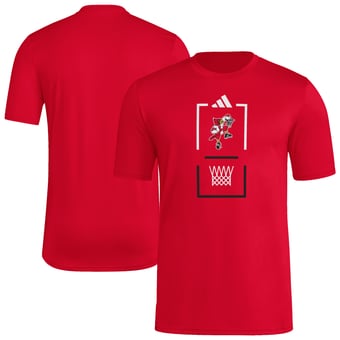 Men's adidas  Red Louisville Cardinals On-Court Pregame T-Shirt
