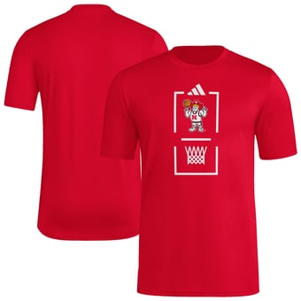 Men's adidas  Scarlet Nebraska Huskers On-Court Pregame T-Shirt