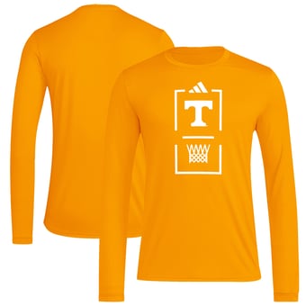 Men's adidas  Tennessee Orange Tennessee Volunteers On-Court Pregame Long Sleeve AEROREADY T-Shirt