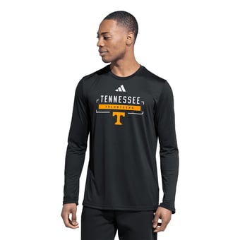 Men's adidas Black Tennessee Volunteers Basketball Icon Pregame Long Sleeve T-Shirt