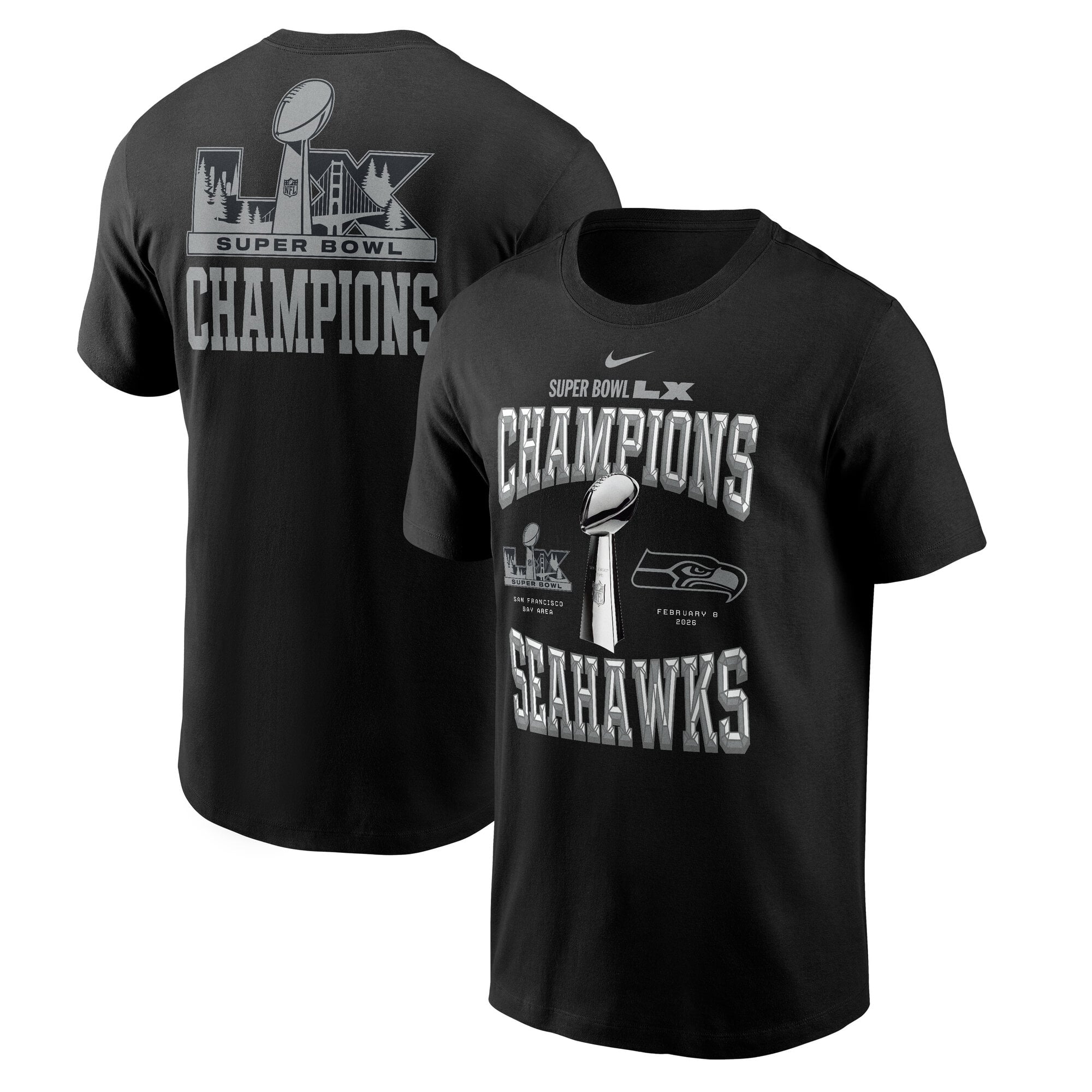 Seattle Seahawks Nike Golden Era LX Super Bowl Champions Locker Room T-Shirt - Black - Mens