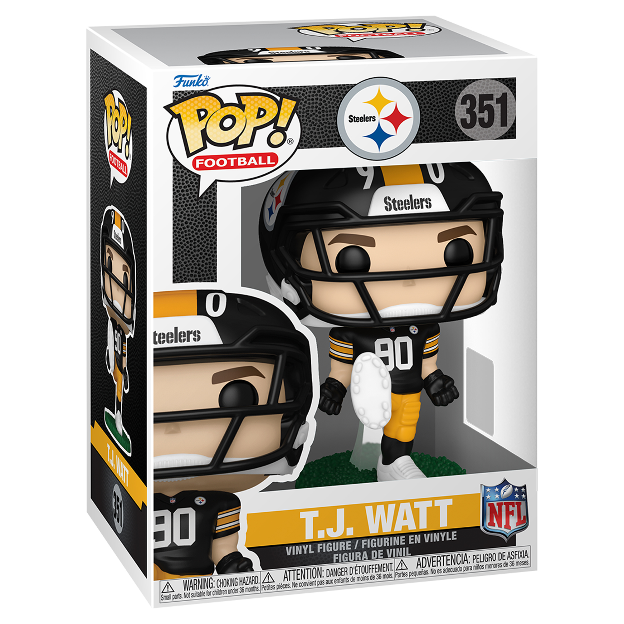 Funko NFL Pittsburgh Steelers Pop! Football T.J. Watt Vinyl Figure