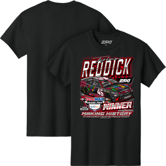 Men's 23XI Racing Black Tyler Reddick 2026 DuraMax Texas Grand Prix Powered by RelaDyne Race Winner T-Shirt