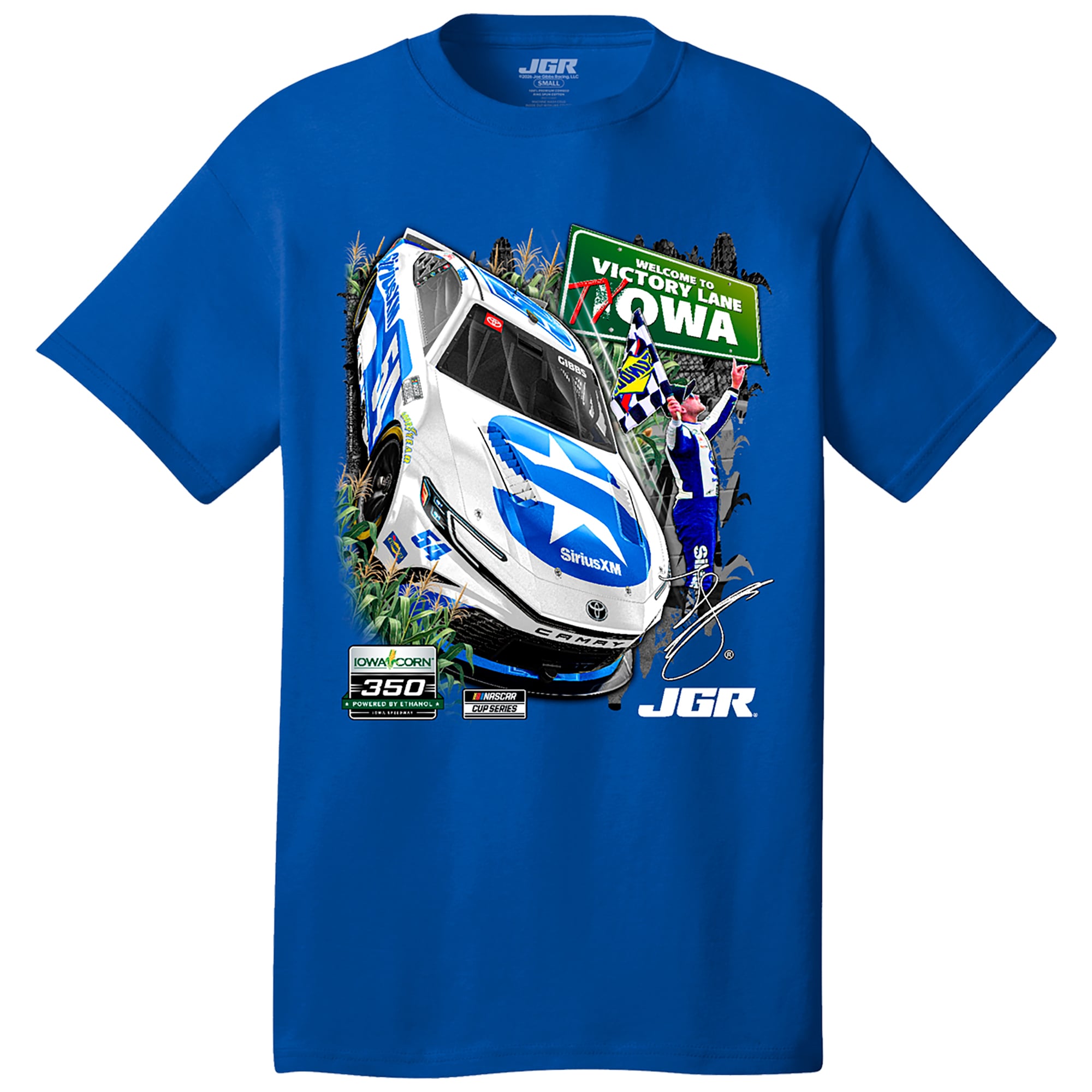 Men’s Classic Ink Blue Ty Gibbs 2026 Iowa Corn 350 Race Winner T-Shirt Men’s Classic Ink Blue Ty Gibbs 2026 Iowa Corn 350 Race Winner T-Shirt