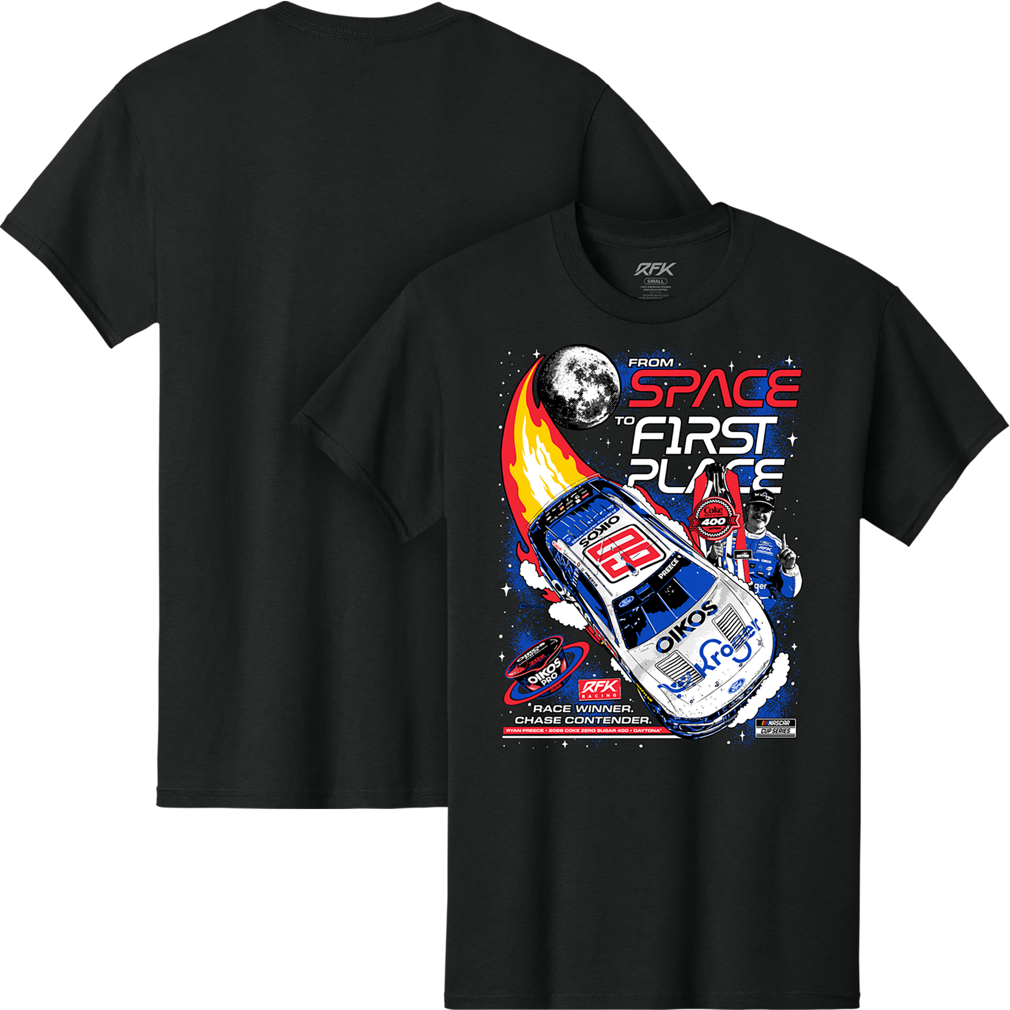 Men’s Classic Ink Black Ryan Preece 2026 Coke Zero Sugar 400 Race Winner T-Shirt Men’s Classic Ink Black Ryan Preece 2026 Coke Zero Sugar 400 Race Winner T-Shirt