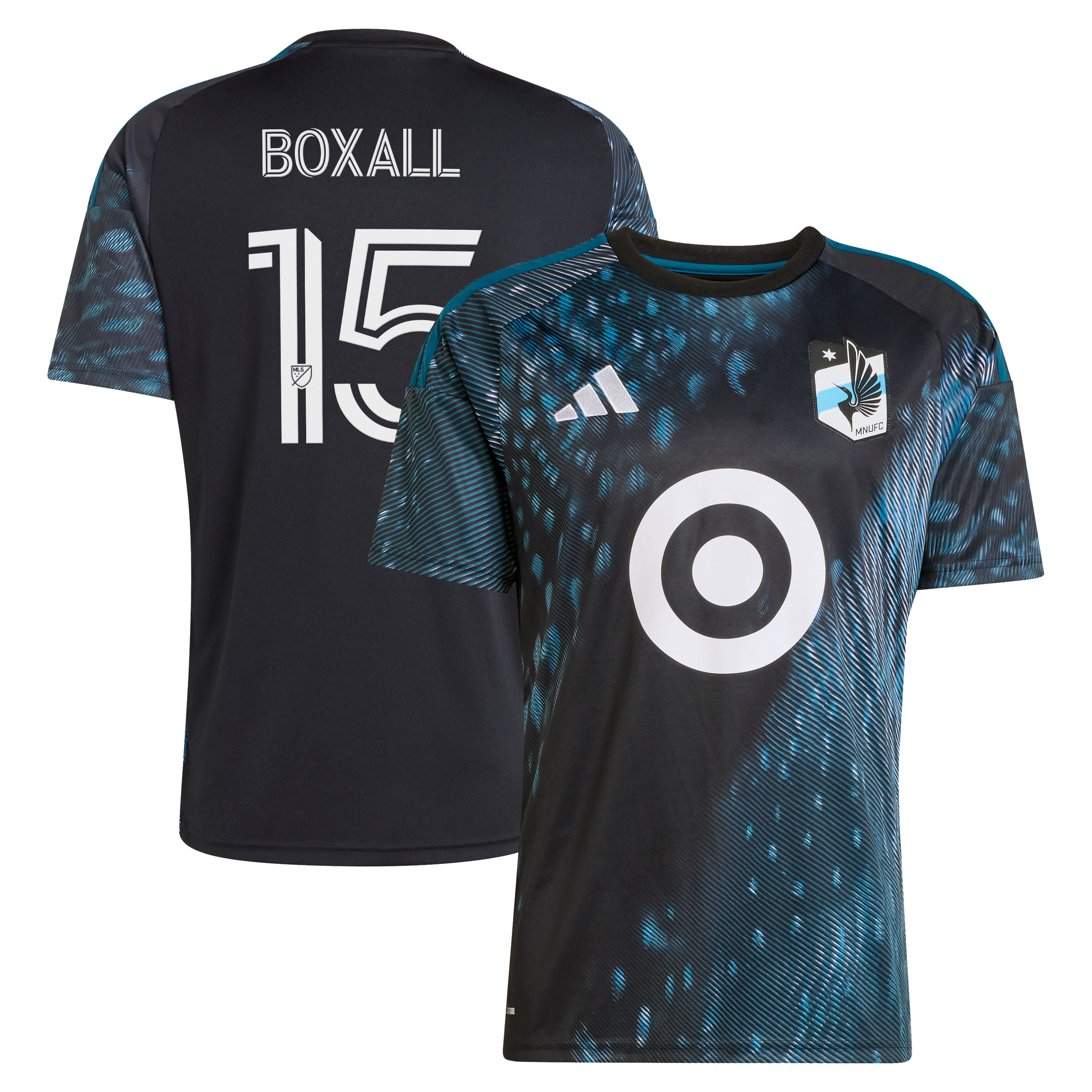 Men's adidas Michael Boxall Black Minnesota United FC 2026 The Decade Kit Replica Jersey