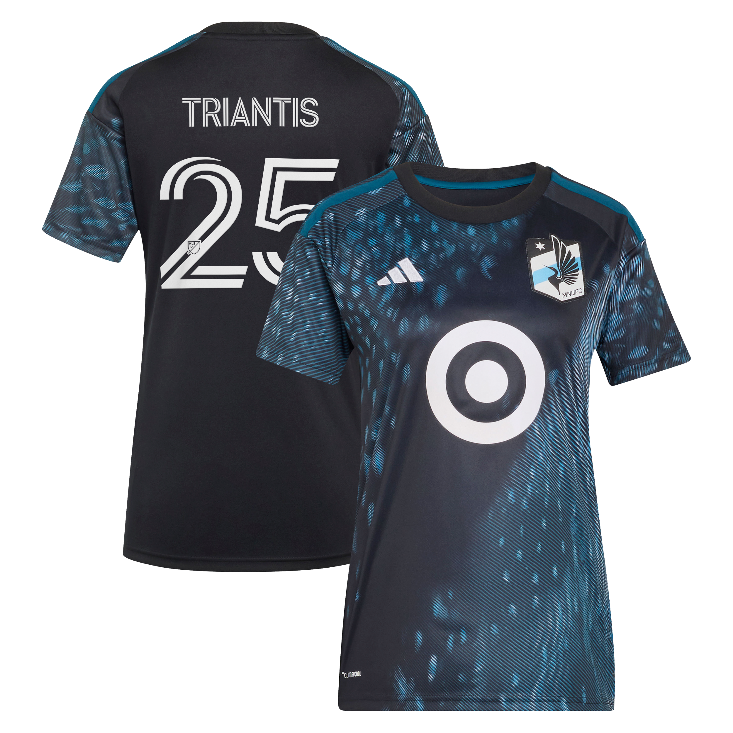 Women's adidas Nectarios Triantis Black Minnesota United FC 2026 The Decade Kit Replica Jersey
