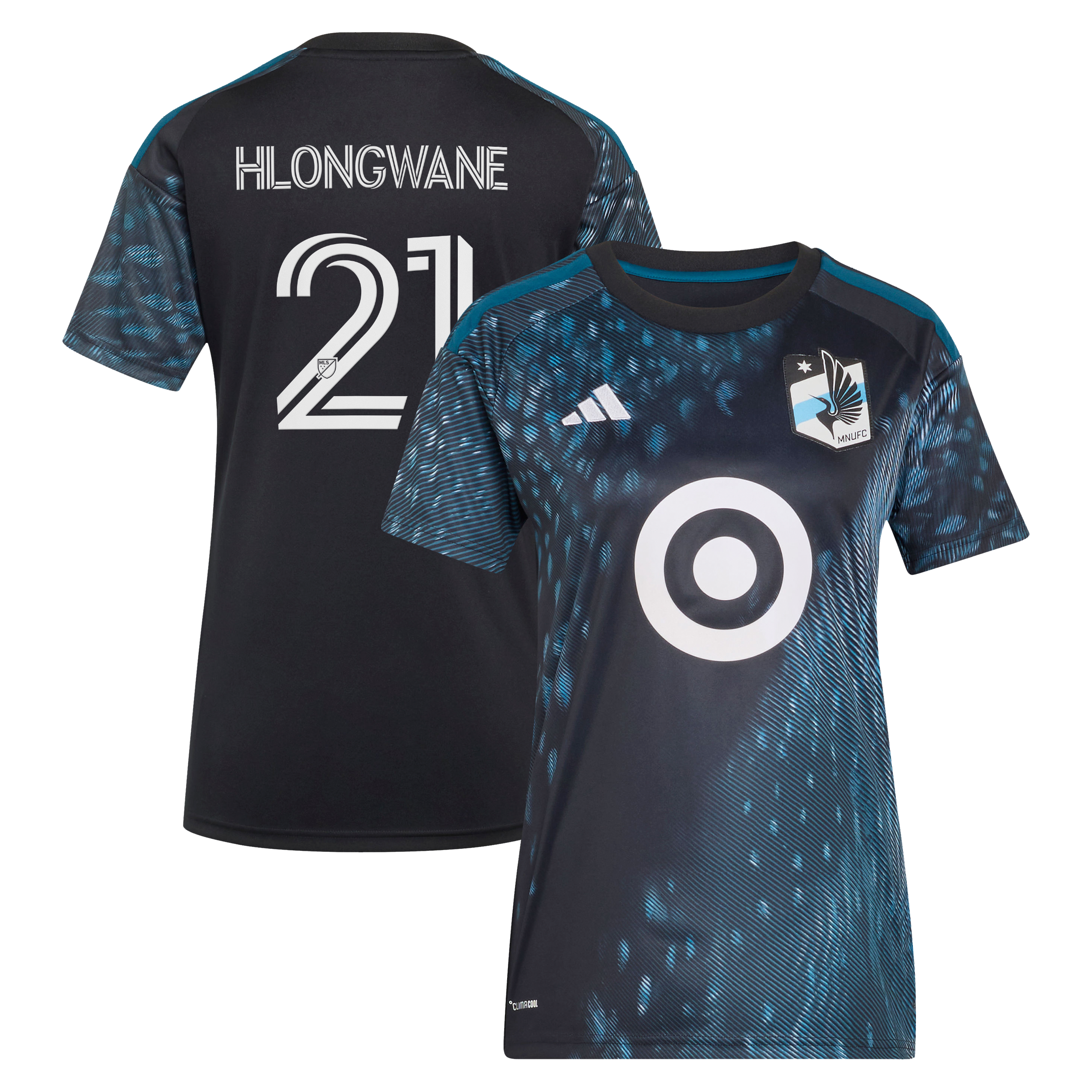 Women's adidas Bongokuhle Hlongwane Black Minnesota United FC 2026 The Decade Kit Replica Jersey