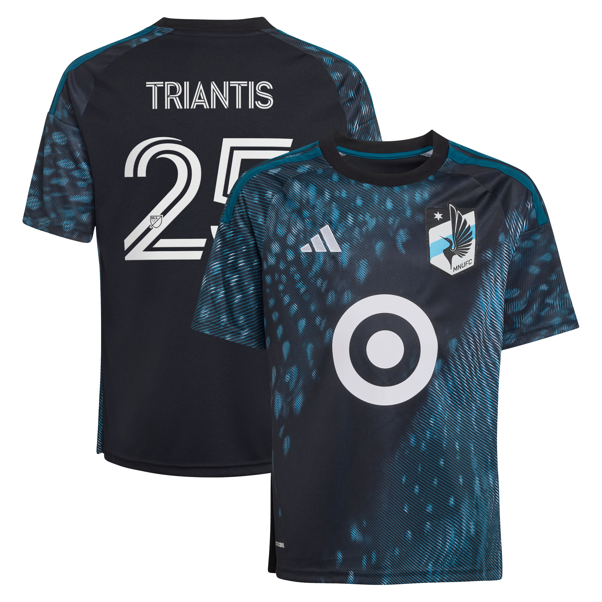 Youth adidas Nectarios Triantis Black Minnesota United FC 2026 The Decade Kit Replica Jersey