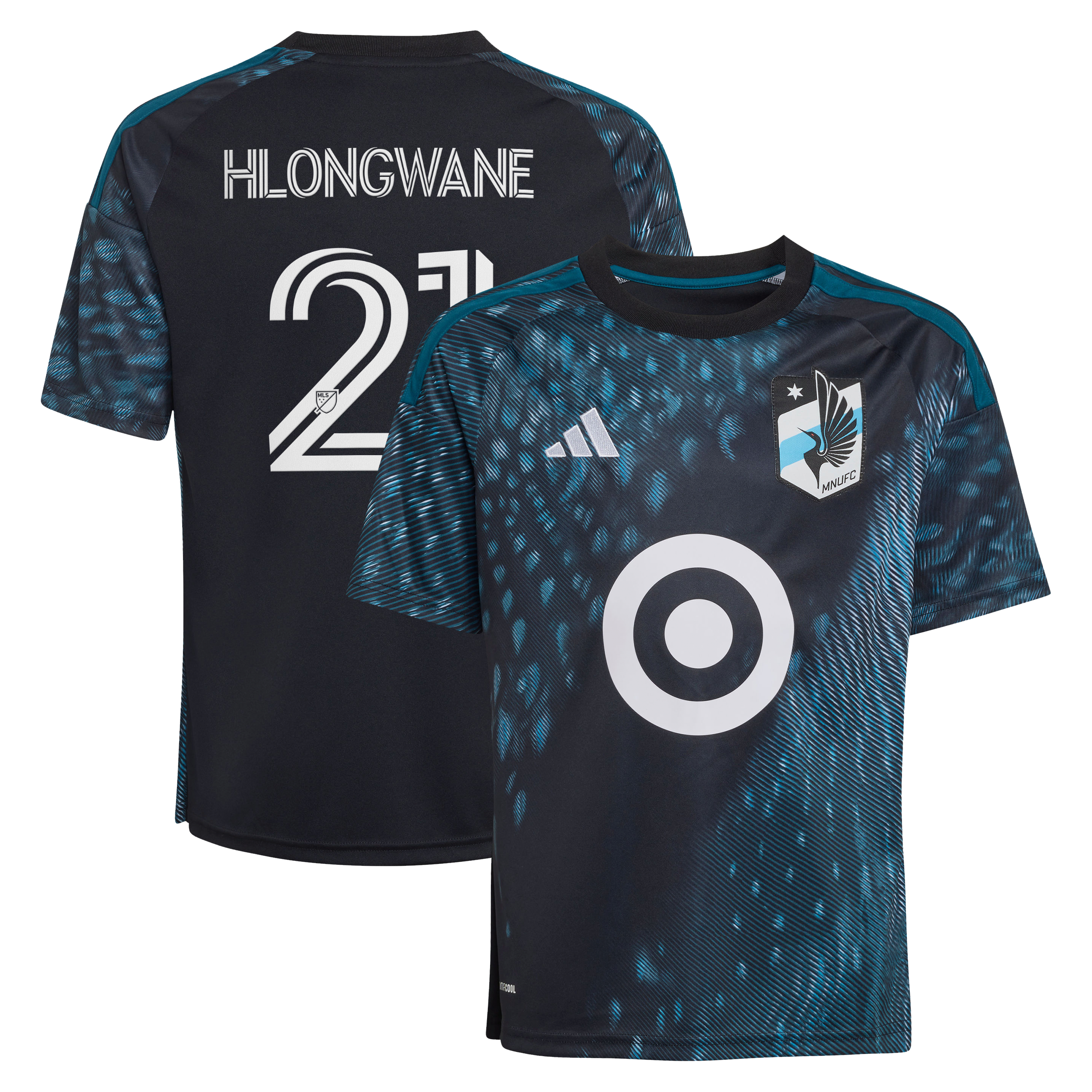 Youth adidas Bongokuhle Hlongwane Black Minnesota United FC 2026 The Decade Kit Replica Jersey