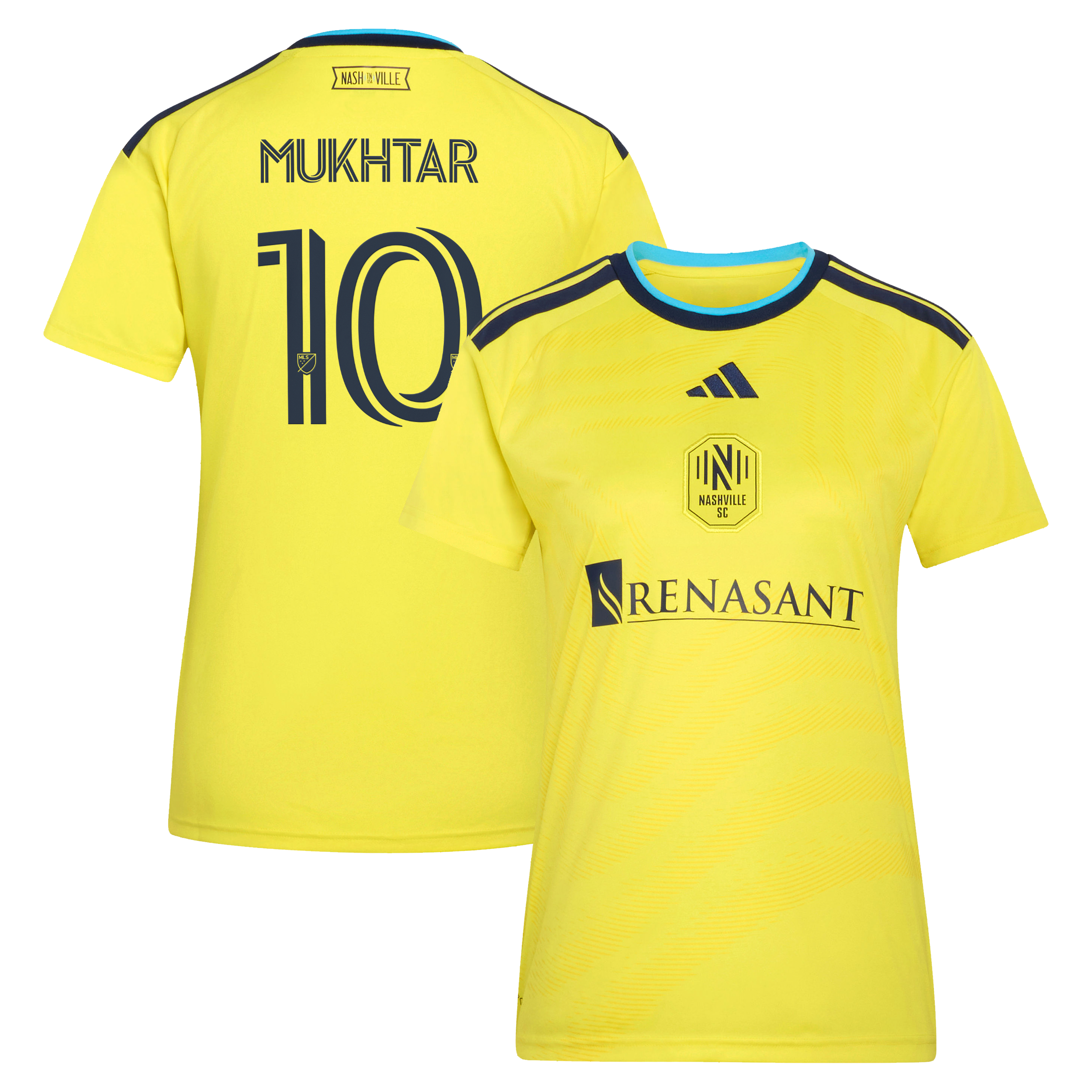 Women's adidas Hany Mukhtar Yellow Nashville SC 2026 The Reverb Kit Replica Jersey