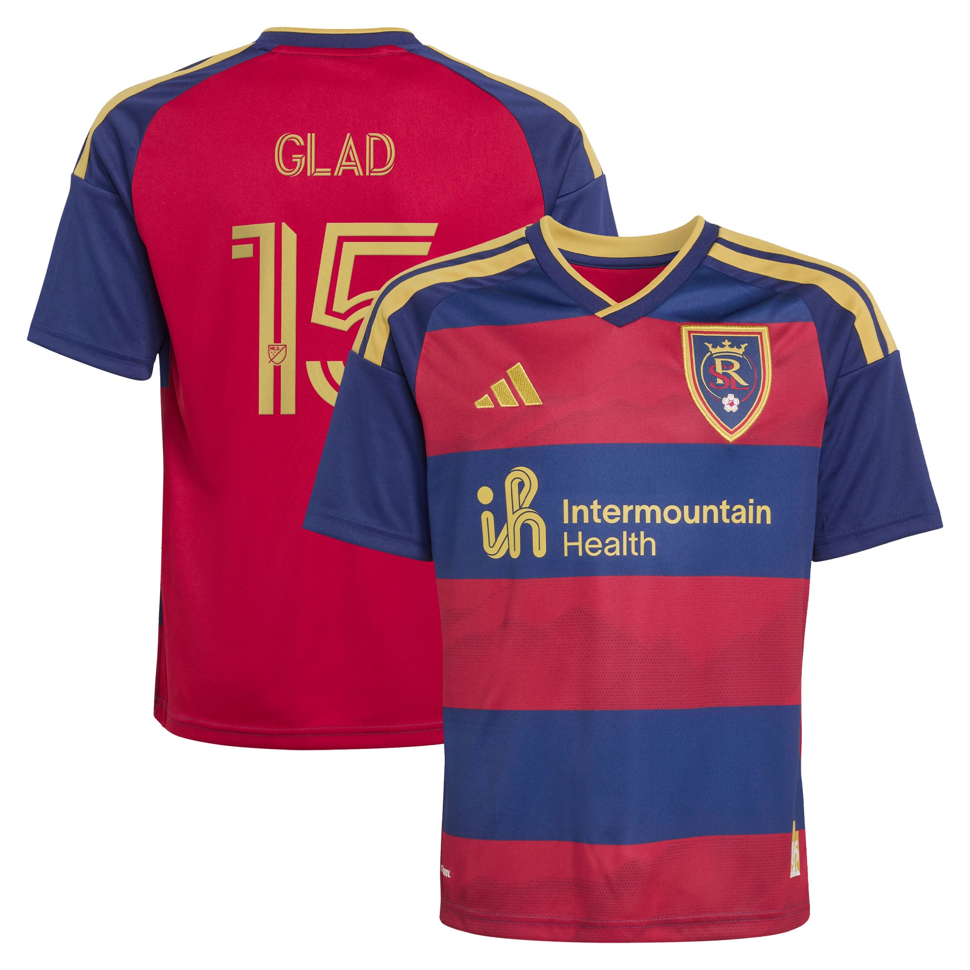 Youth adidas Justen Glad Red Real Salt Lake 2026 The Switchback Replica Jersey