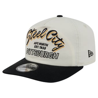 Men's New Era Cream Pittsburgh Steelers Script 19TWENTY Adjustable Hat