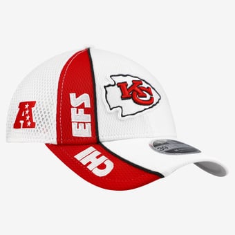Men's New Era White/Red Kansas City Chiefs Dash 39THIRTY M-Crown Flex Hat