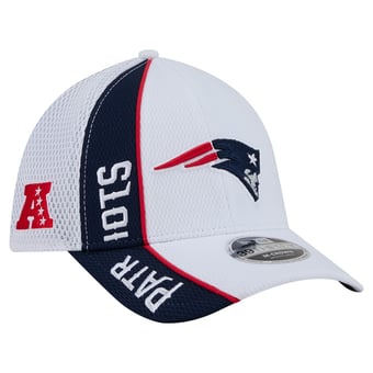 Men's New Era White/Navy New England Patriots Dash 39THIRTY M-Crown Flex Hat