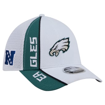 Men's New Era White/Midnight Green Philadelphia Eagles Dash 39THIRTY M-Crown Flex Hat
