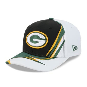 Men's New Era Black/White Green Bay Packers Fan 9SEVENTY Adjustable Hat