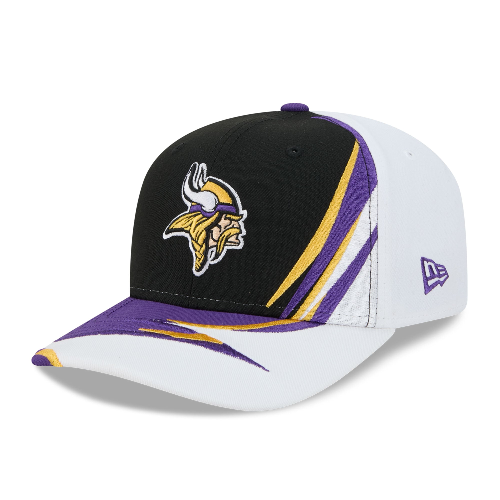 Men's New Era Black/White Minnesota Vikings Fan 9SEVENTY Adjustable Hat