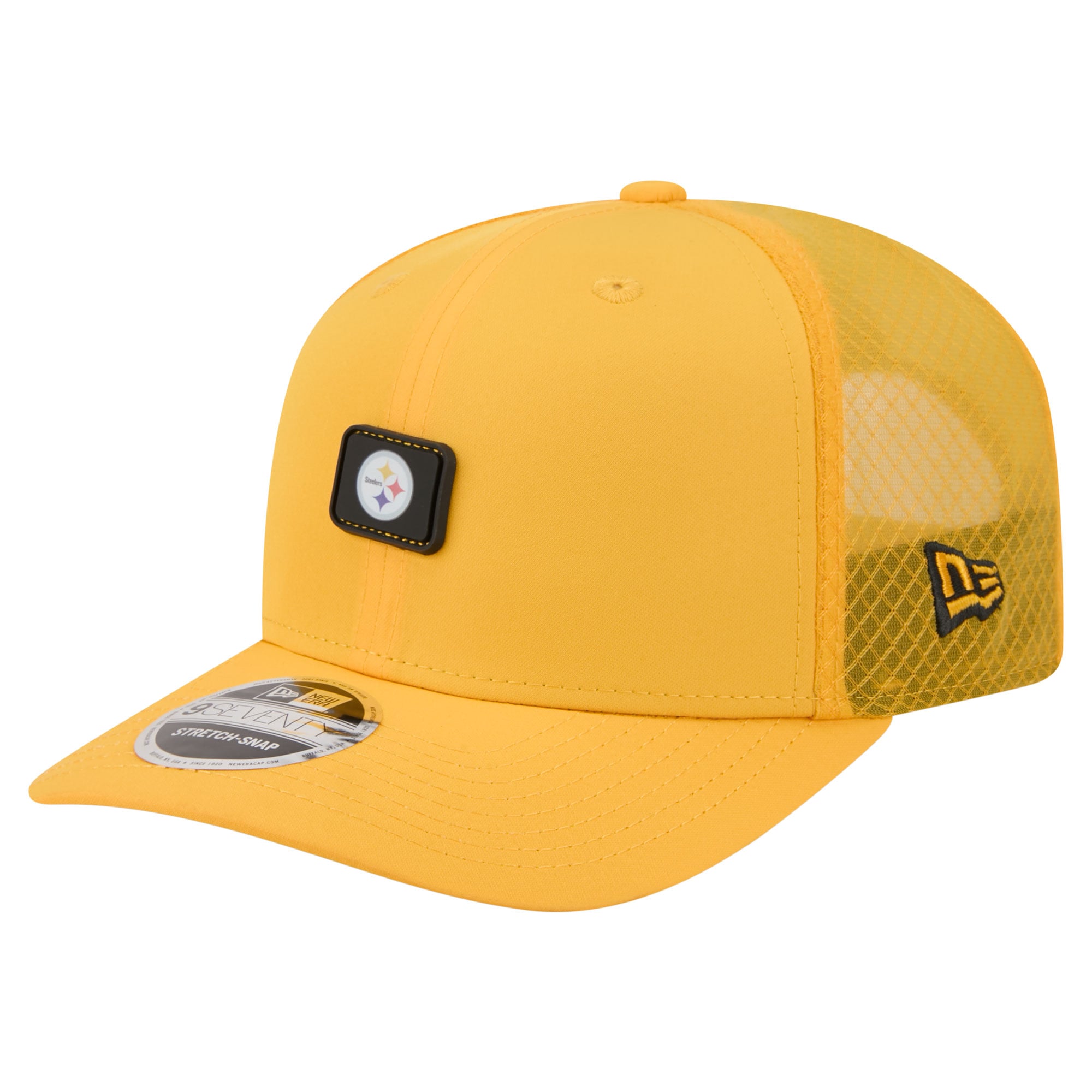Men's New Era Gold Pittsburgh Steelers Micro Badge 9SEVENTY Adjustable Hat