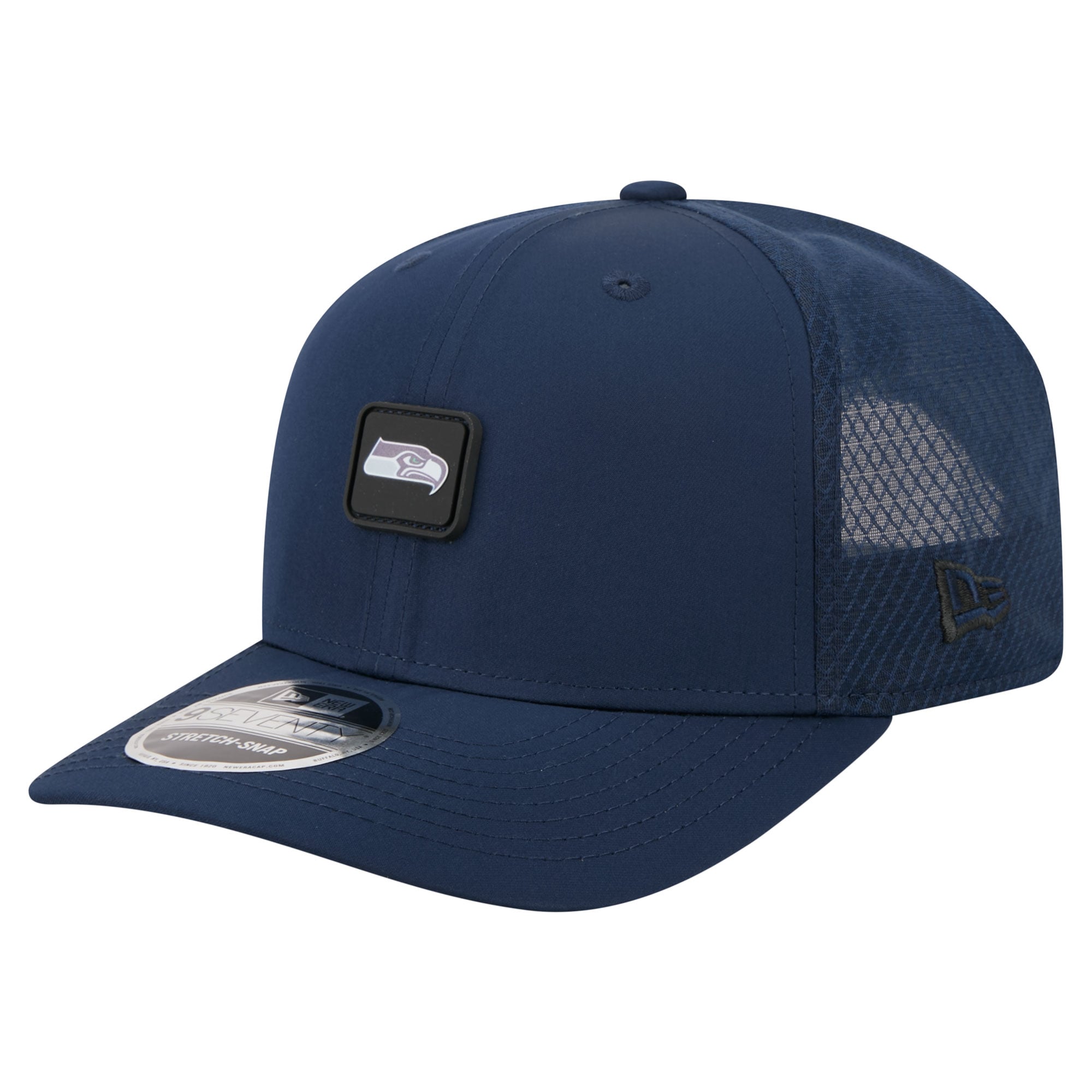 Men's New Era College Navy Seattle Seahawks Micro Badge 9SEVENTY Adjustable Hat