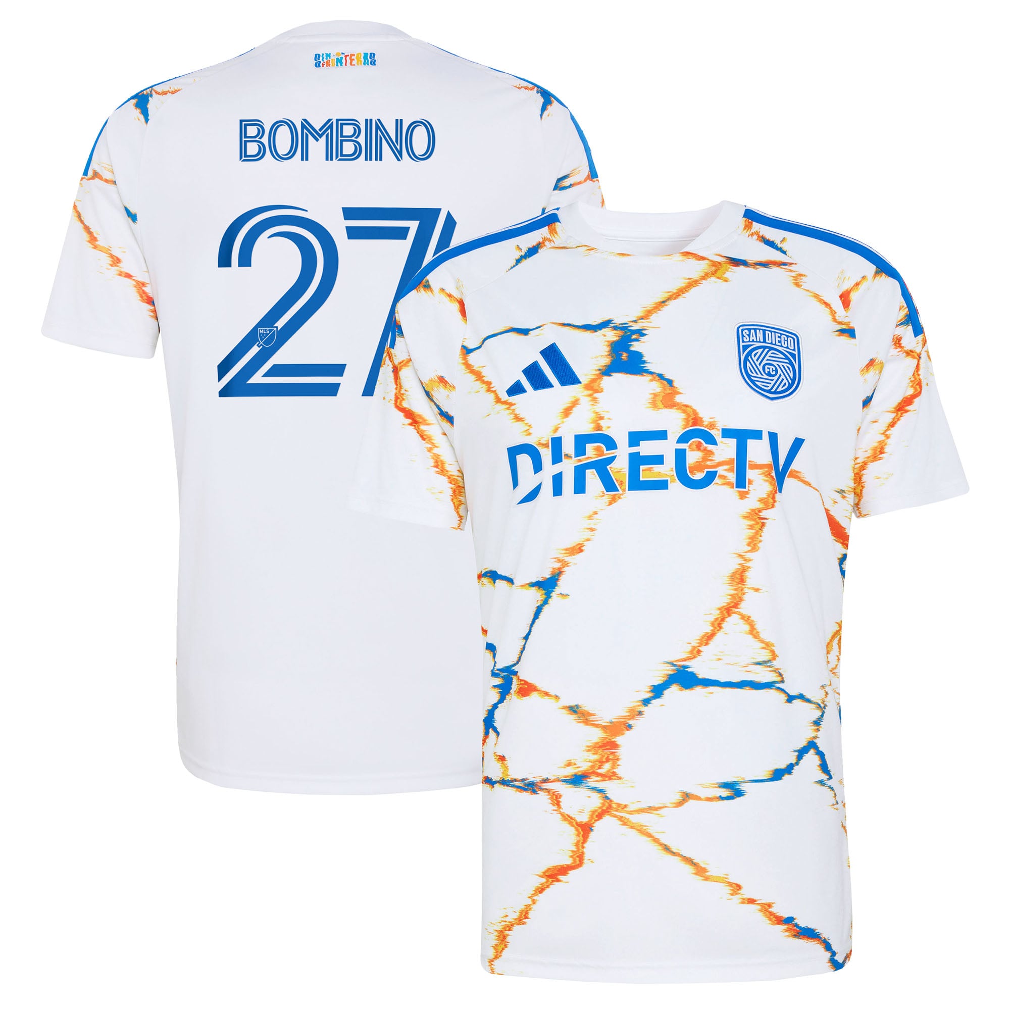 Men's adidas Luca Bombino White San Diego FC 2026 Unprecedented Unity Kit Replica Jersey