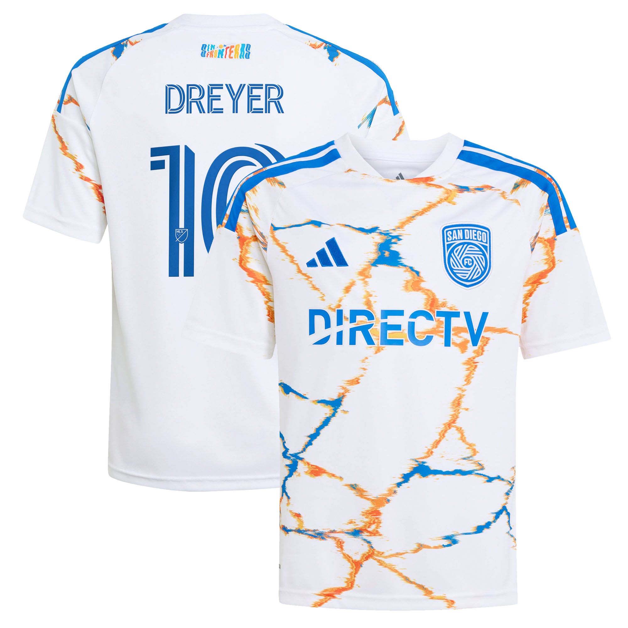 Youth adidas Anders Dreyer White San Diego FC 2026 Unprecedented Unity Kit Replica Jersey