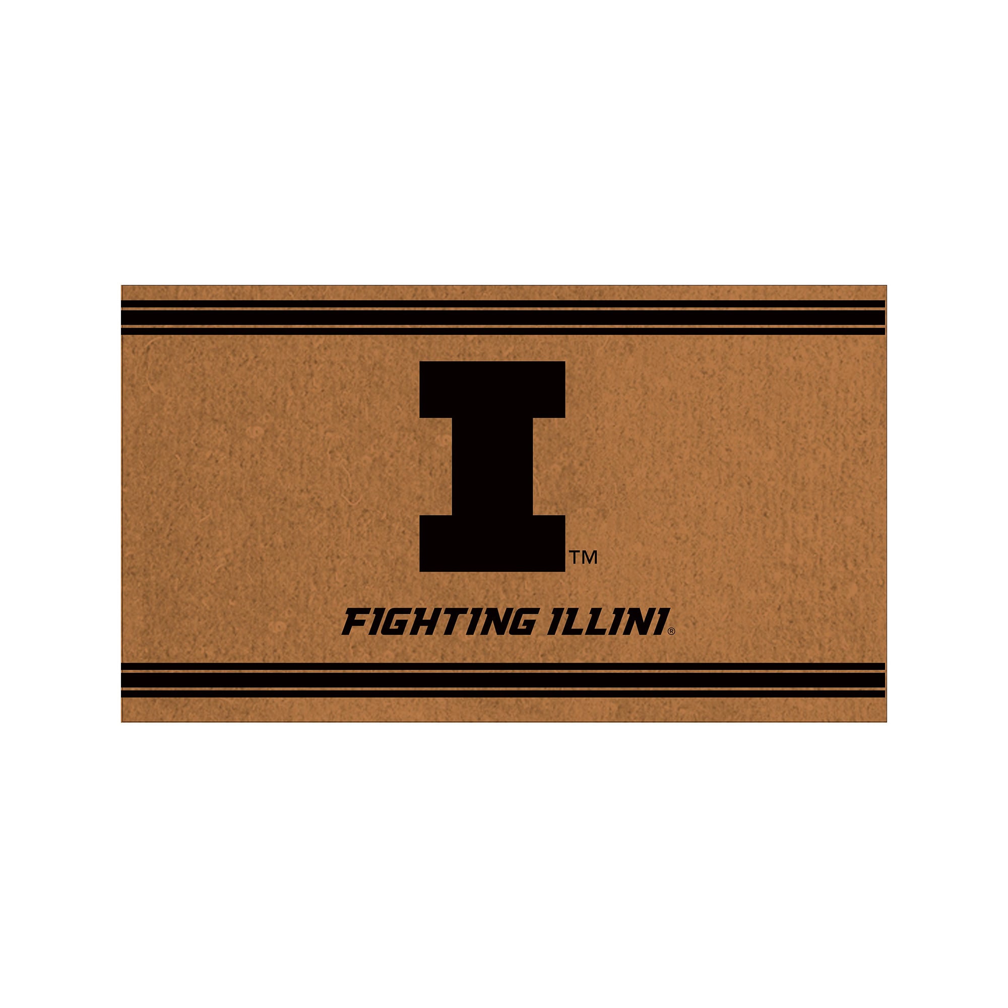 Illinois Fighting Illini 28" x 16" Primary Logo Outdoor Coir Entryway Mat