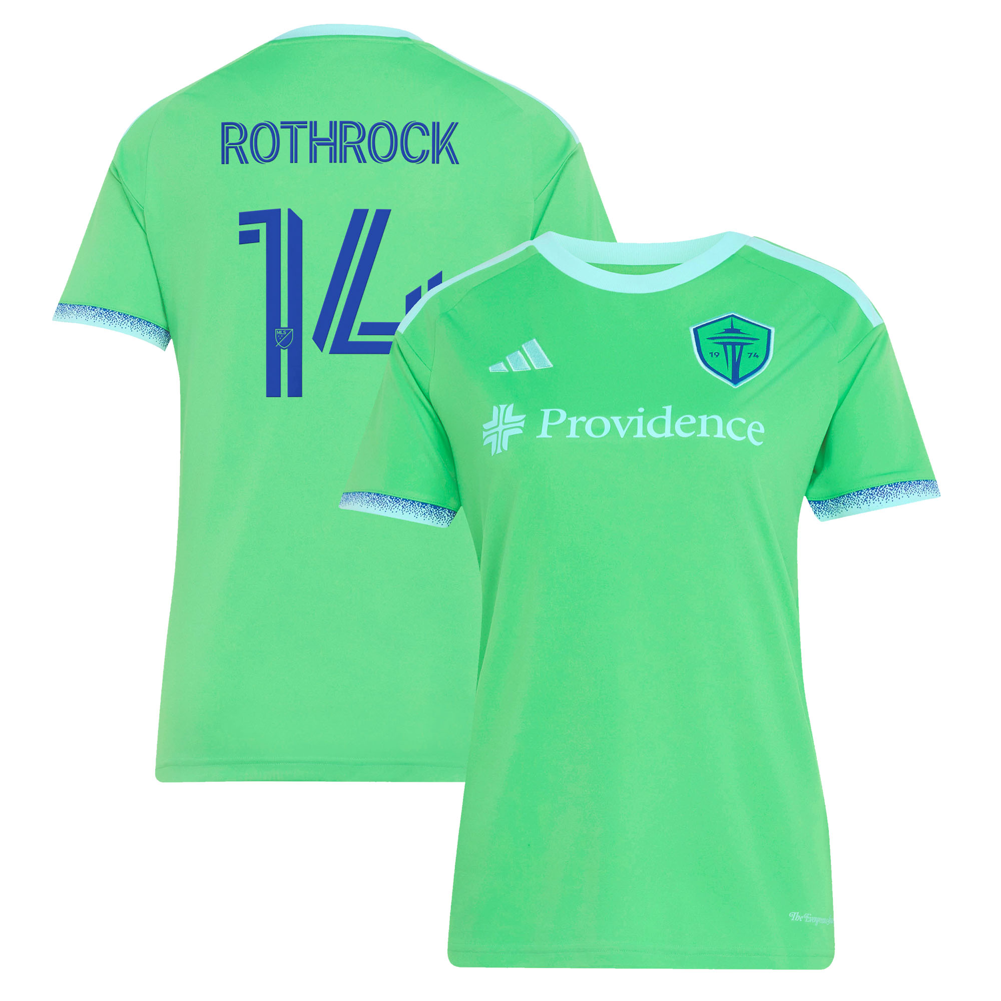 Women's adidas Paul Rothrock Rave Green Seattle Sounders FC 2026 The Evergreen State Kit Replica Jersey