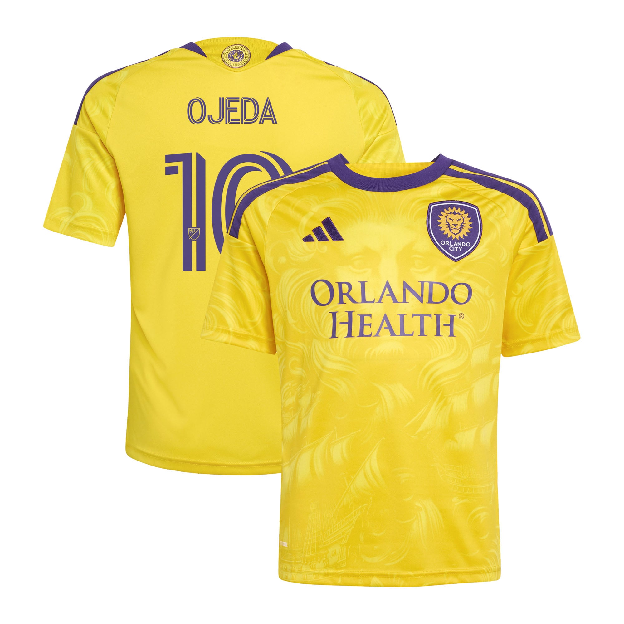 Youth adidas Martín Ojeda Yellow Orlando City SC 2026 Sunken Treasure Kit Replica Jersey