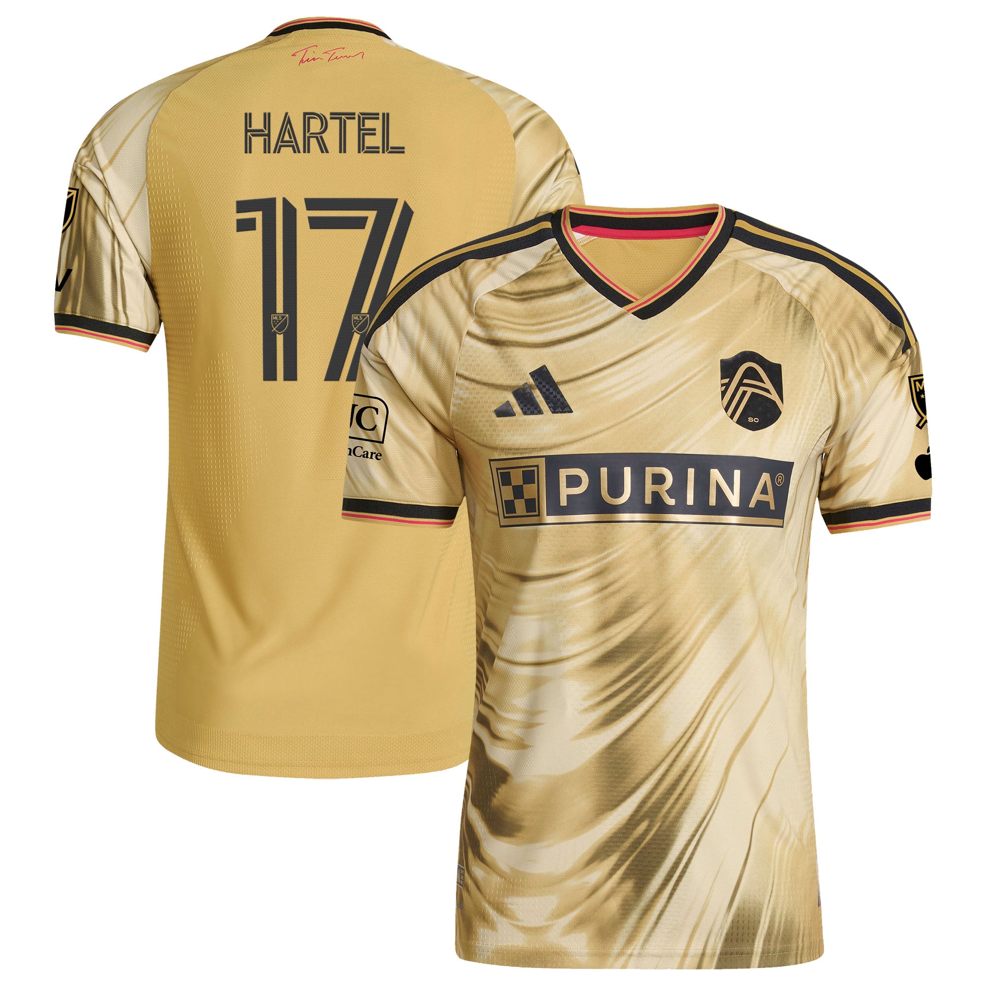 Men's adidas Marcel Hartel Yellow St. Louis CITY SC 2026 The Tina Turner Kit On-Field Authentic Patch Jersey